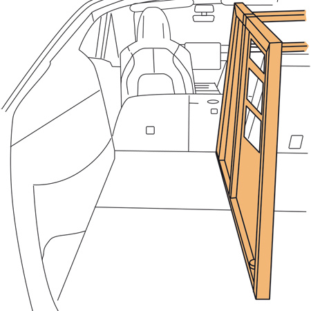 Folding down a portion of the rear seat